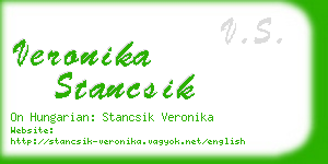 veronika stancsik business card